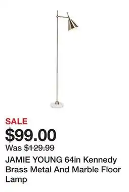 Marshalls JAMIE YOUNG 64in Kennedy Brass Metal And Marble Floor Lamp offer