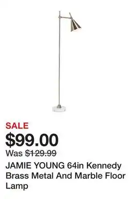 Marshalls JAMIE YOUNG 64in Kennedy Brass Metal And Marble Floor Lamp offer