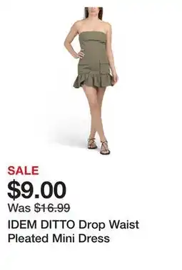 Marshalls IDEM DITTO Drop Waist Pleated Mini Dress offer