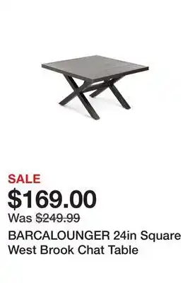 Marshalls BARCALOUNGER 24in Square West Brook Chat Table offer
