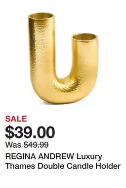 Marshalls REGINA ANDREW Luxury Thames Double Candle Holder offer