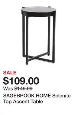 Marshalls SAGEBROOK HOME Selenite Top Accent Table offer