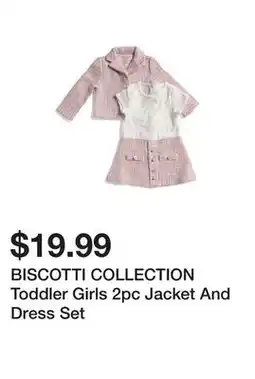 Marshalls BISCOTTI COLLECTION Toddler Girls 2pc Jacket And Dress Set offer
