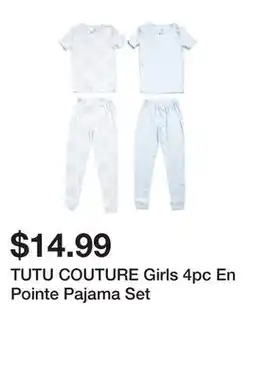 Marshalls TUTU COUTURE Girls 4pc En Pointe Pajama Set offer