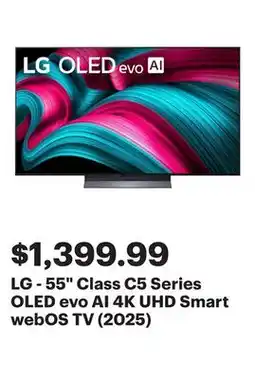 Best Buy LG - 55 Class C5 Series OLED evo AI 4K UHD Smart webOS TV (2025) offer