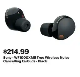 Best Buy Sony - WF1000XM5 True Wireless Noise Cancelling Earbuds - Black offer