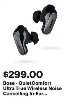 Best Buy Bose - QuietComfort Ultra True Wireless Noise Cancelling In-Ear Earbuds - Black offer
