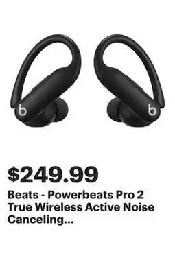 Best Buy Beats - Powerbeats Pro 2 True Wireless Active Noise Canceling Earbuds - Jet Black offer