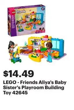 Best Buy LEGO - Friends Aliya's Baby Sister's Playroom Building Toy 42645 offer