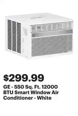 Best Buy GE - 550 Sq. Ft. 12000 BTU Smart Window Air Conditioner - White offer