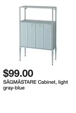 Ikea SÅGMÄSTARE Cabinet, light gray-blue offer