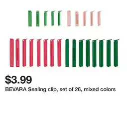 Ikea BEVARA Sealing clip, set of 26, mixed colors offer