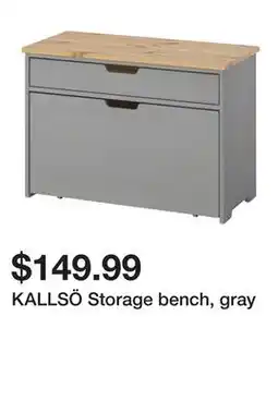 Ikea KALLSÖ Storage bench, gray offer