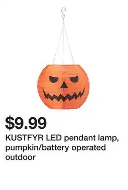 Ikea KUSTFYR LED pendant lamp, pumpkin/battery operated outdoor offer