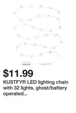 Ikea KUSTFYR LED lighting chain with 32 lights, ghost/battery operated indoor offer