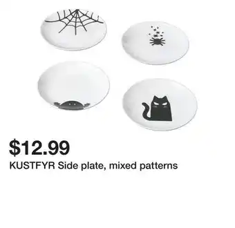 Ikea KUSTFYR Side plate, mixed patterns offer