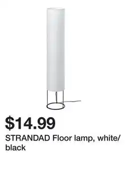 Ikea STRANDAD Floor lamp, white/black offer