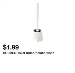 Ikea BOLMEN Toilet brush/holder, white offer