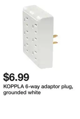 Ikea KOPPLA 6-way adaptor plug, grounded white offer