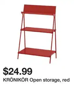Ikea KRÖNIKÖR Open storage, red offer