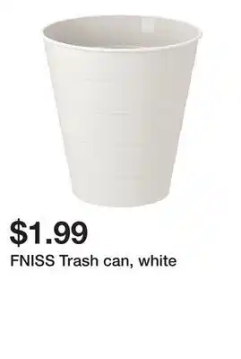 Ikea FNISS Trash can, white offer