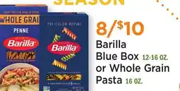Heinen's Barilla Blue Box 12-16 OZ. or Whole Grain Pasta 16 OZ offer