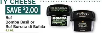 Heinen's Buf Bomba Basil or Buf Burrata di Bufala offer