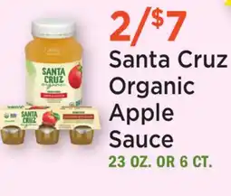 Heinen's Santa Cruz Organic Apple Sauce offer