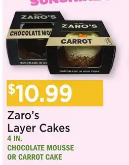 Heinen's Zaro's Layer Cakes offer