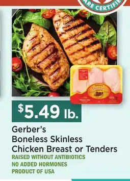 Heinen's Gerber's Boneless Skinless Chicken Breast or Tenders offer