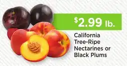 Heinen's California Tree-Ripe Nectarines or Black Plums offer