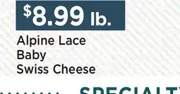 Heinen's Alpine Lace Baby Swiss Cheese offer