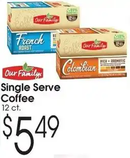 Family Fare Single serve coffee offer