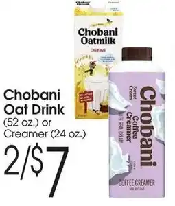 Family Fare Chobani oat drink offer