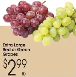 Family Fare Extra Large Red or Green Grapes offer