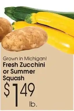 Family Fare Fresh Zucchini or Summer Squash offer