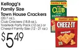 Family Fare Kellogg's family size town house crackers offer