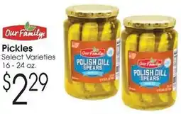 Family Fare Our family pickles offer
