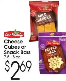 Family Fare Our family cheese cubes or snack bars offer