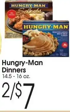 Family Fare Hungry-Man Dinners offer