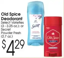 Family Fare Old spice deodorant offer