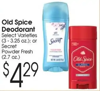 Family Fare Old spice deodorant offer