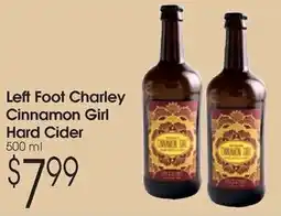 Family Fare Left foot charley cinnamon girl hard cider offer