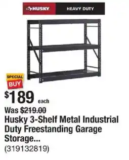 The Home Depot Husky 3-Shelf Metal Industrial Duty Freestanding Garage Storage... offer