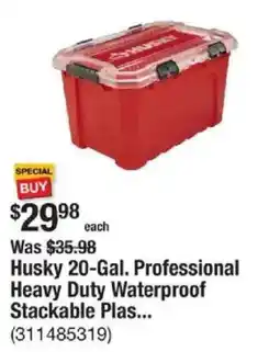 The Home Depot Husky Professional Heavy Duty Waterproof Stackable Plas... offer