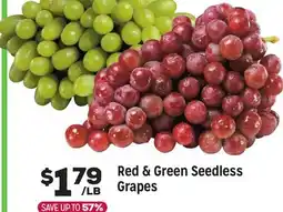 Grocery Outlet Red & Green Seedless Grapes offer