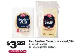 Grocery Outlet Dietz & Watson Cheese or Lunchmeat, 7-8 oz offer