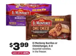 Grocery Outlet El Monterey Burritos or Chimichangas offer