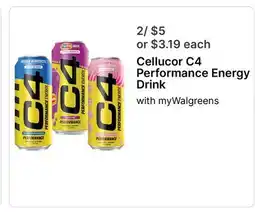 Walgreens Cellucor C4 Performance Energy Drink offer