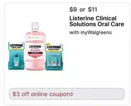 Walgreens Listerine Clinical Solutions Oral Care offer